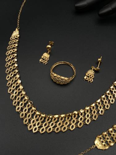 طقم ذهب عيار 21