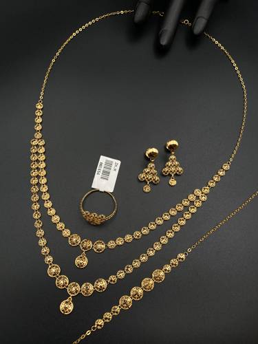 طقم ذهب أصفر عيار 21 