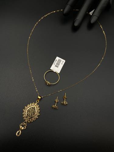 نص طقم ذهب أصفر عيار 21 