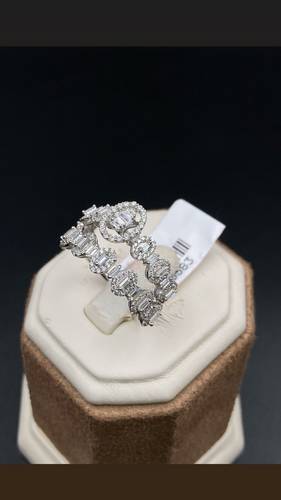 WHITE GOLD TWINS RING 18K
