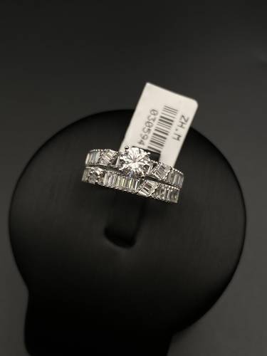 WHITE GOLD TWINS RING 18K