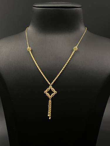 عقد مبروم ذهب اصفر عيار 21
