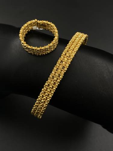 سوارة مع خاتم ذهب عيار 21 