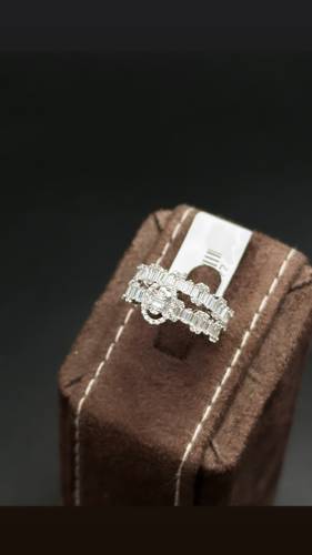 WHITE GOLD TWINS RING 18K