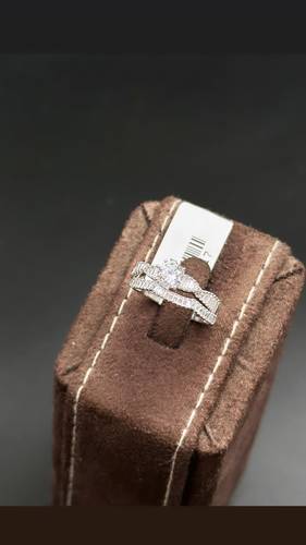 WHITE GOLD TWINS RING 18K