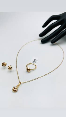 YELLOW GOLD HALF SET K18