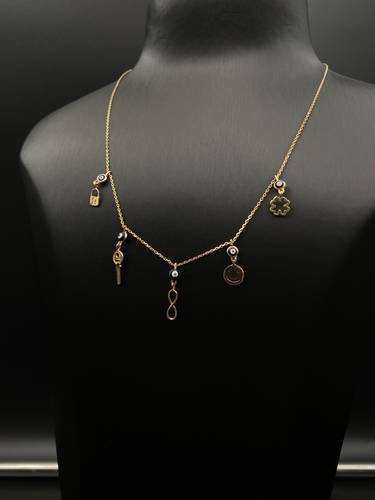 عقد ذهب أصفر عيار 18 
