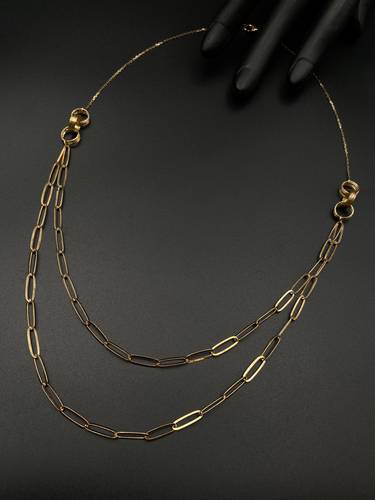 عقد ذهب أصفر عيار 18 
