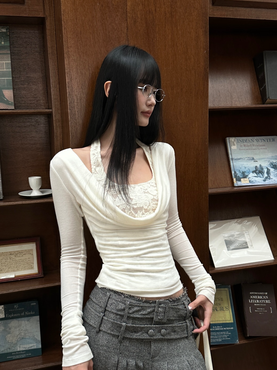 Lace & Cowl Two Piece