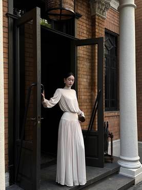 Classic Draped Evening Gown