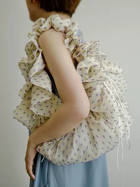 Floral Ruffle Shoulder Bag