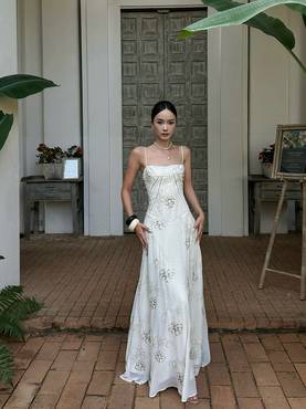 Floral Embroidered Maxi Dress