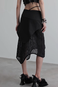 Asymmetrical Wave Skirt