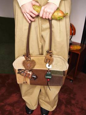 Muva Colorblock Suede Bag