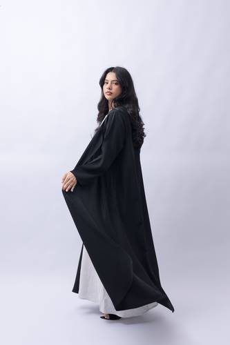 Black A LINE Summer Crepe