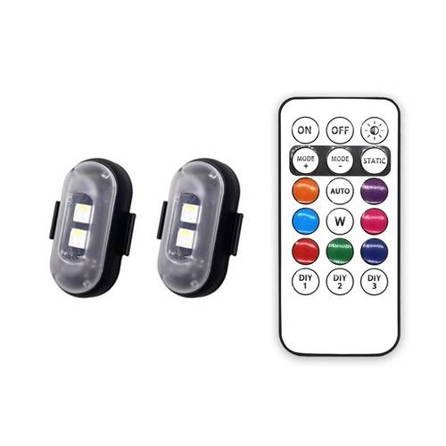  لمبات LED لاسلكية بالريموت - إضاءة متعددة الألوان للسيارة
