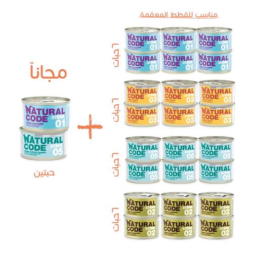 Natural Code Sterilised Cat Wet Food Bundle – 24 + 2 Free