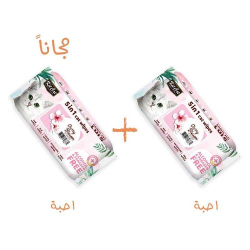 بكج مناديل كت كات برائحة الكرز + الثانية هدية