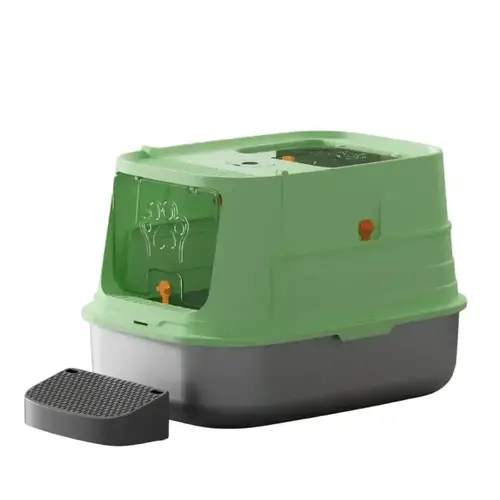 Stainless steel enclosed sandbox - multi-colored