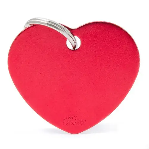 Heart-shaped pendant - red