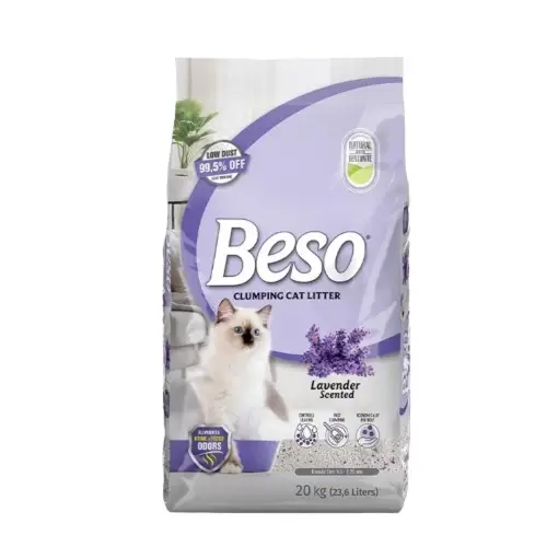 Beso clumping cat litter lavender scented Beso clumping cat litter lavender scented