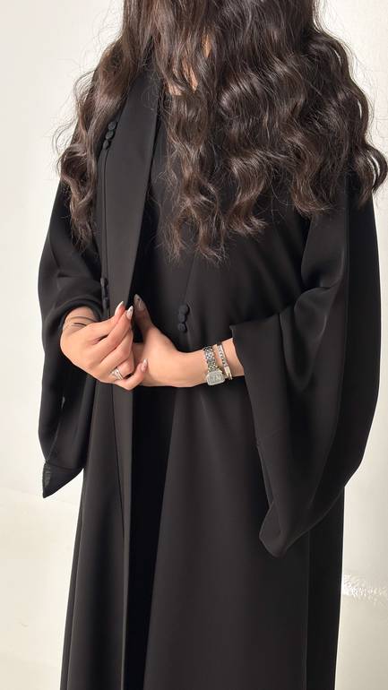 عباية كريب انترنت كلوش اكمام واسعة