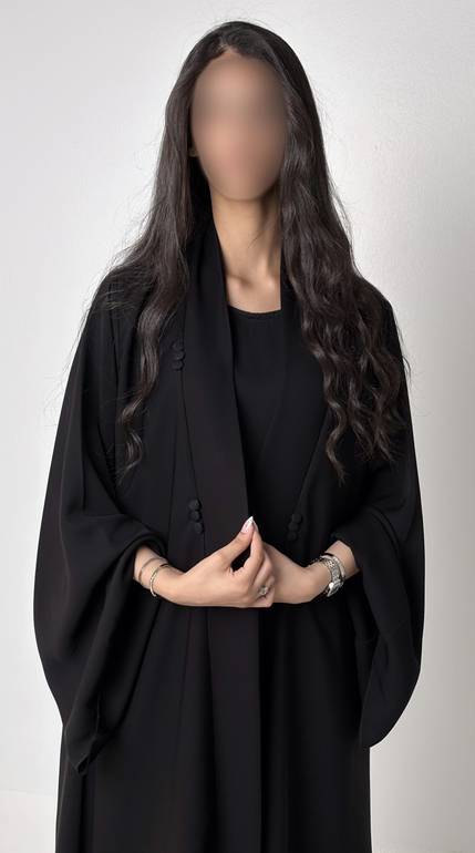 عباية كريب انترنت كلوش اكمام واسعة