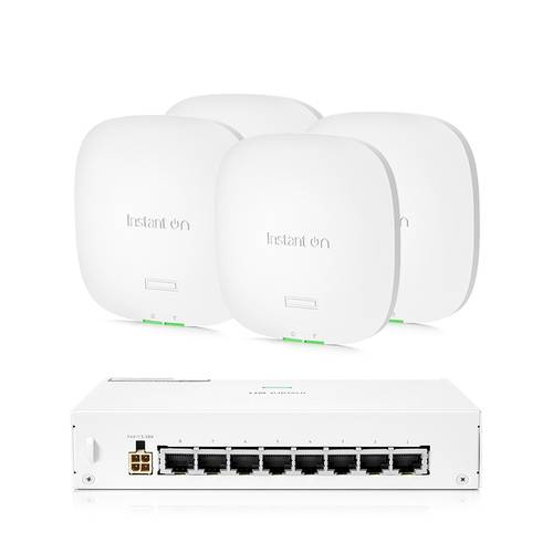 حزمة اكسيس بوينت HPE Networking الفورية AP22 وسويتش 8 منافذ