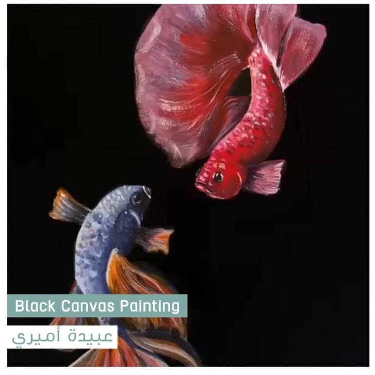 Black Canvas painting
