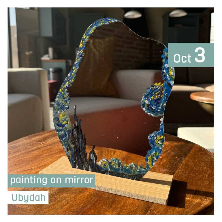 Painting on mirror