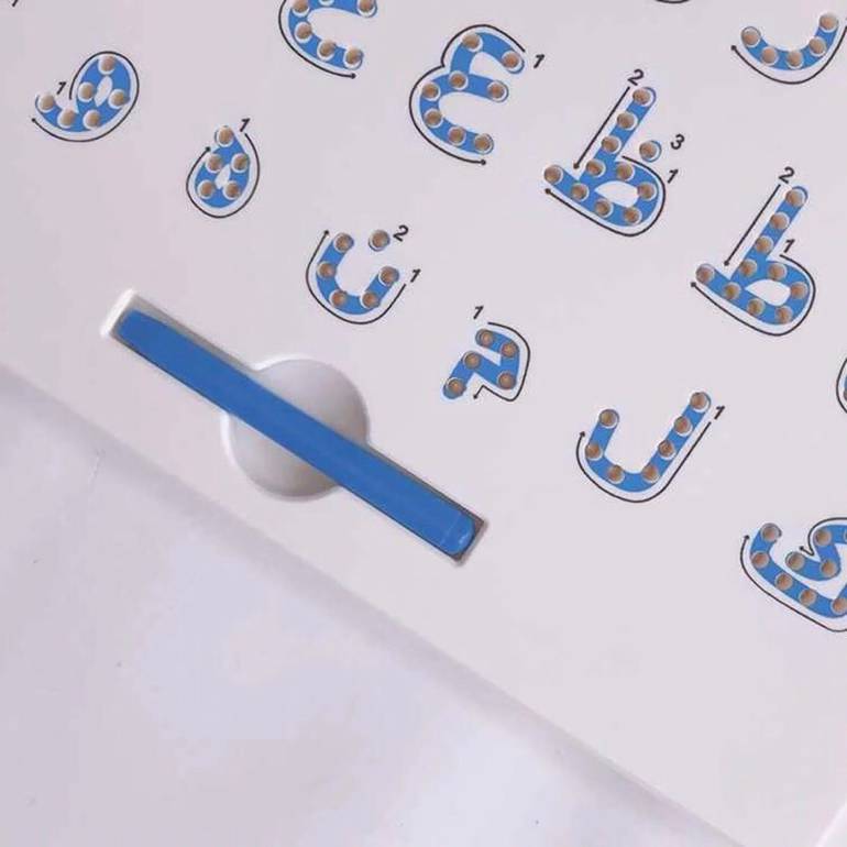 لوح التدريب على كتابة الحروف العربية بالخرز المغناطيسي
