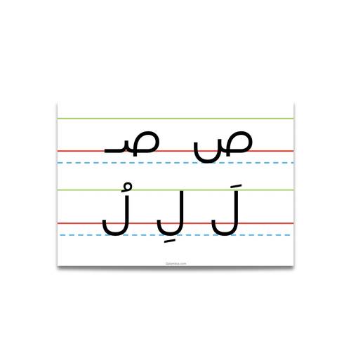 تحليل الكلمات بتصميم دب بوجهين - 4 بطاقات