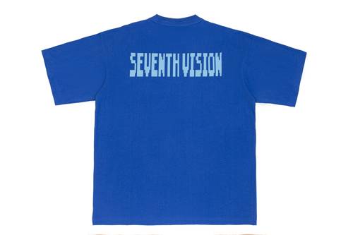 7th vision Blue T-shirt