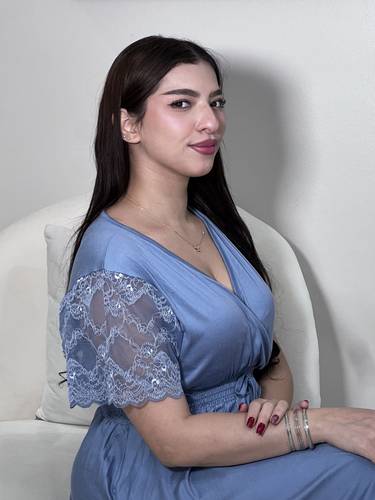 قميص بيت نسائي قطن رقبة v 