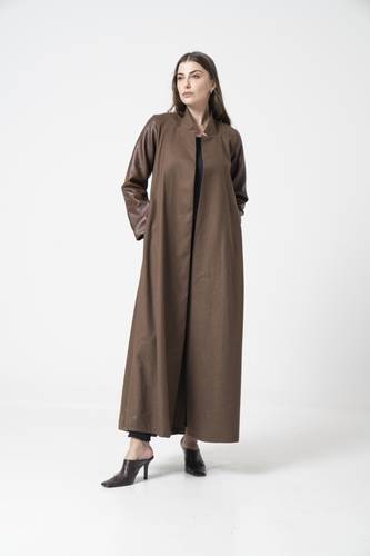 عباية شتوية لون بني - JD22