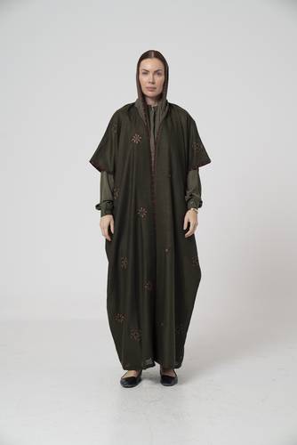 عباية صيفية باللون الزيتي - K611