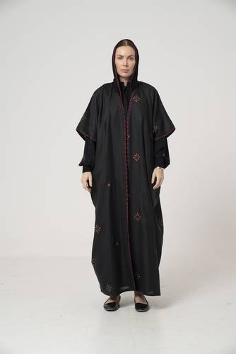 عباية صيفية باللون الأسود - K612