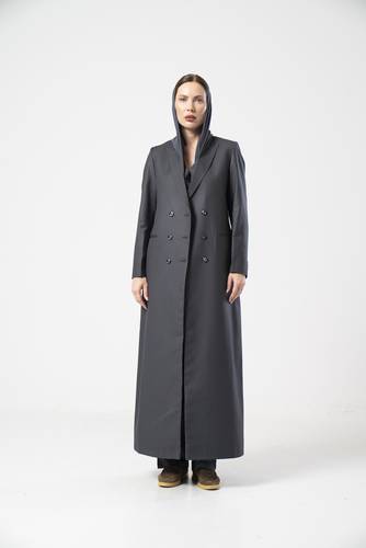 عباية باللون الرمادي - K454