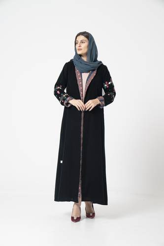 عباية شتوية لون زيتي - IY22