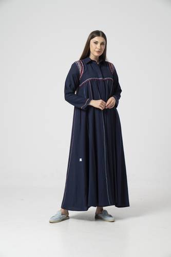 عباية صيفية كحلي- K284
