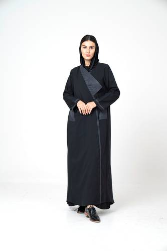 عباية صيفية باللون الأسود - K103