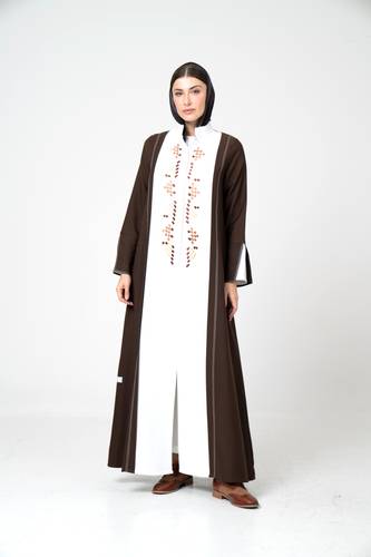 عباية صيفية باللون البني - K139