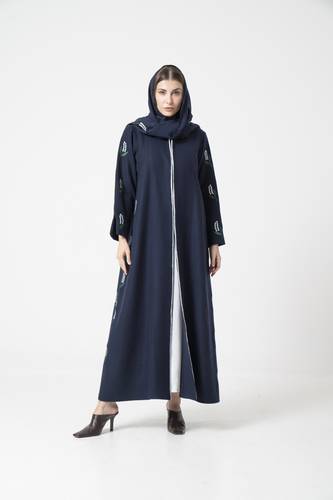 عباية شتوية لون كحلي - JH22
