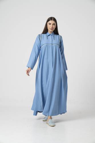 عباية صيفية سماوي- K288