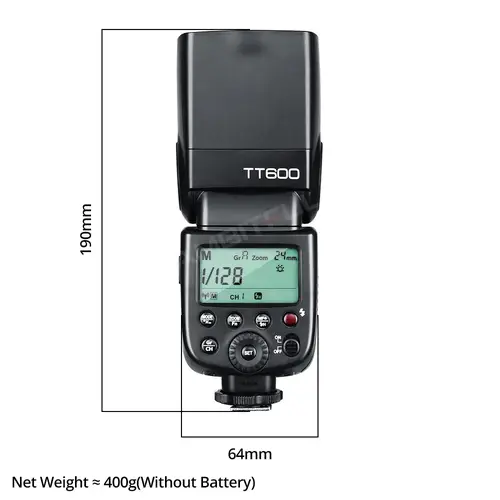 فلاش لاسلكي Godox TT600 GN60 | متوافق مع جميع الكاميرات