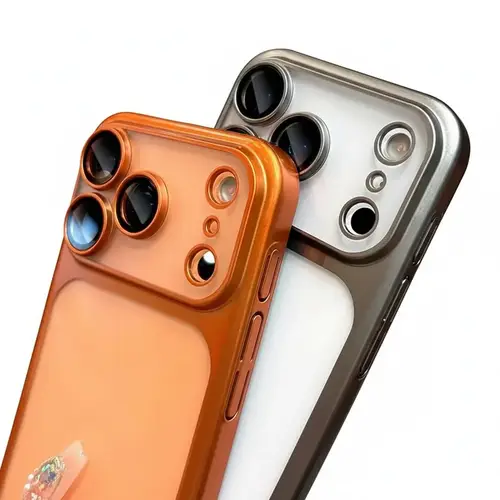 2026 New Orange Ultra Thin Frosted Phone Case for iPhone 17 17Pro 17Pro Max Lens Film Protection Shockproof Hard PCScratch Cover