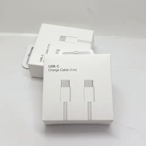 كابل شحن سريع USB-C إلى USB-C بقوة 60 واط PD قماشي لآيفون 15-16-17 