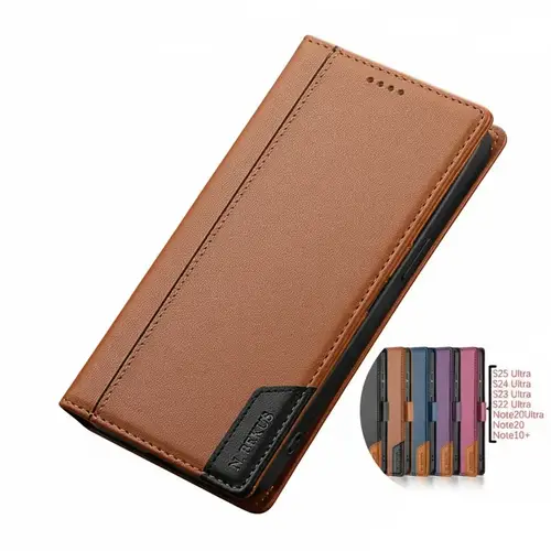 Magnetic Flip Leather Case For Samsung Galaxy S26 S25 Edge S24 S23 Ultra S22 S21 FE S20 S10 Plus Note20 A17 A16 A56 Wallet Cover