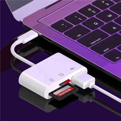 يوجون قارئ بطاقات ذاكرة USB-C متعدد المنافذ SD/TF/CF يدعم OTG