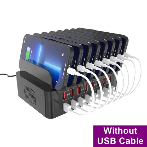 محطة شحن ذكية 150 واط بـ 16 منفذ USB وType-C فائقة السرعة